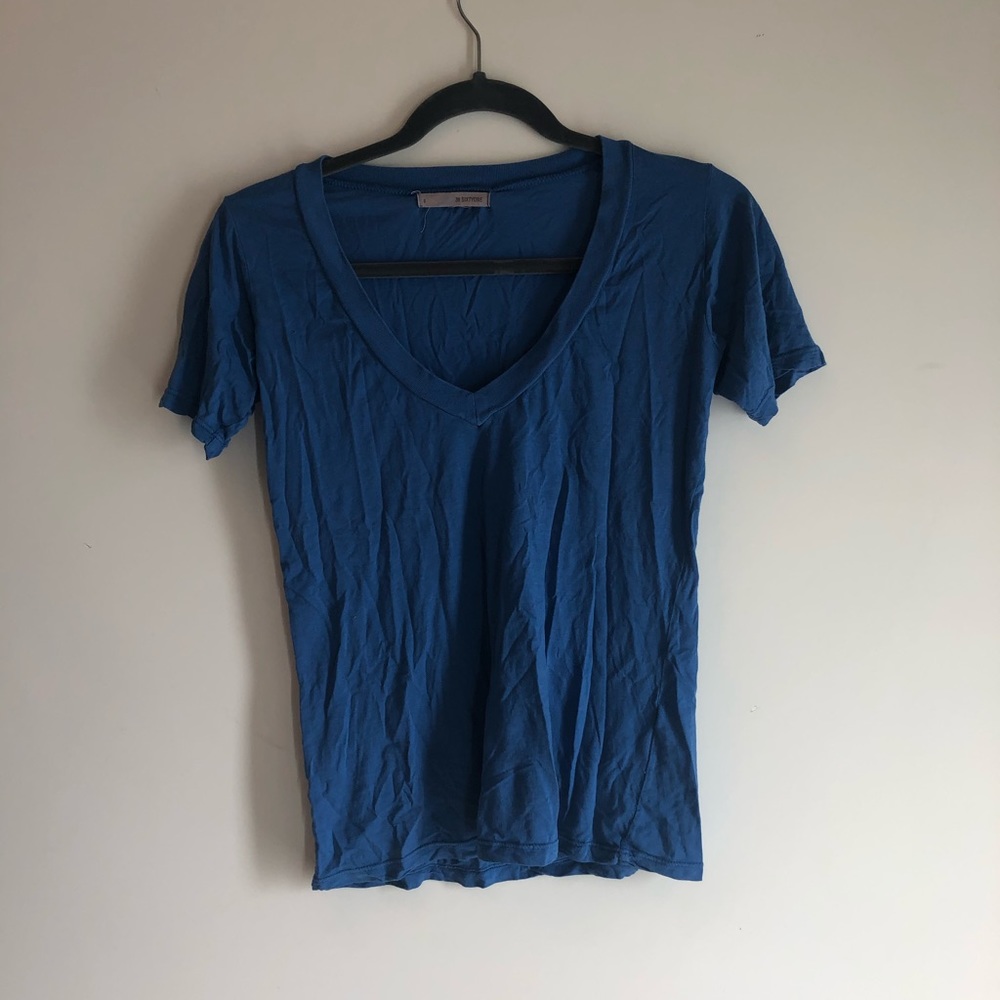 Blue V-neck
